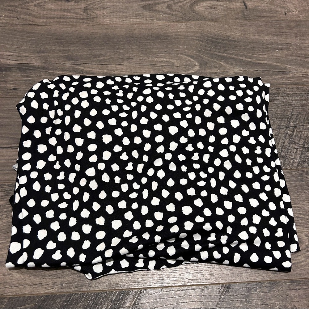 Speckled Black and White Stretch Fabric